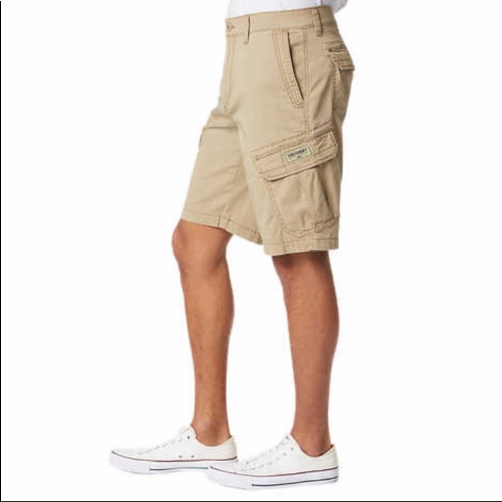 8 pocket Cargo pants tan - 32 waist